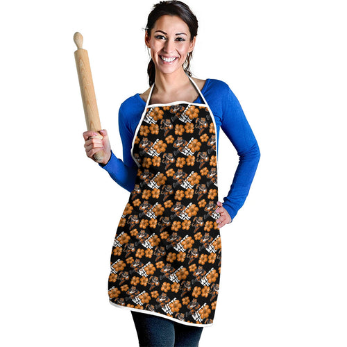 Wests Tigers Apron Tropical Hibiscus Floral Seamless Rugby Mascot