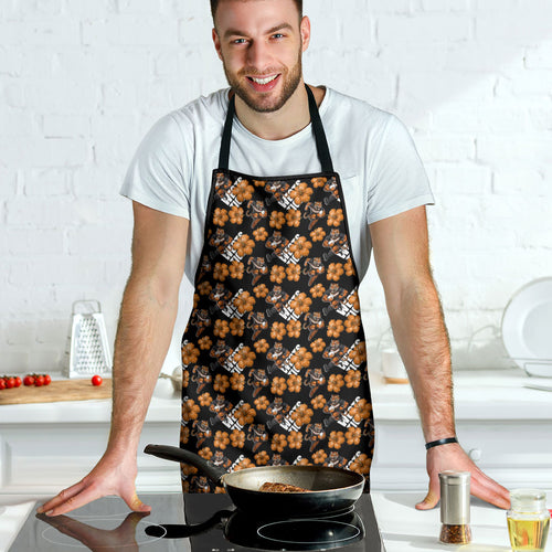 Wests Tigers Apron Tropical Hibiscus Floral Seamless Rugby Mascot
