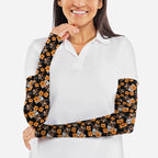 Wests Tigers Arm Sleeves Tropical Hibiscus Floral Seamless Rugby Mascot