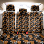 Wests Tigers Back Car Seat Cover Tropical Hibiscus Floral Seamless Rugby Mascot