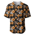 Wests Tigers Baseball Jersey Tropical Hibiscus Floral Seamless Rugby Mascot