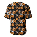 Wests Tigers Baseball Jersey Tropical Hibiscus Floral Seamless Rugby Mascot