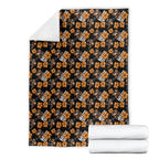 Wests Tigers Blanket Tropical Hibiscus Floral Seamless Rugby Mascot