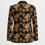 Wests Tigers Blazer Tropical Hibiscus Floral Seamless Rugby Mascot