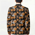 Wests Tigers Blazer Tropical Hibiscus Floral Seamless Rugby Mascot