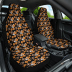 Wests Tigers Car Seat Cover Tropical Hibiscus Floral Seamless Rugby Mascot