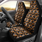Wests Tigers Car Seat Cover Tropical Hibiscus Floral Seamless Rugby Mascot