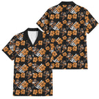 Wests Tigers Family Matching Tank Maxi Dress and Hawaiian Shirt Tropical Hibiscus Floral Seamless Rugby Mascot