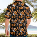 Wests Tigers Hawaiian Shirt Tropical Hibiscus Floral Seamless Rugby Mascot
