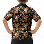 Wests Tigers Hawaiian Shirt Tropical Hibiscus Floral Seamless Rugby Mascot