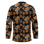 Wests Tigers Hockey Jersey Tropical Hibiscus Floral Seamless Rugby Mascot