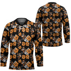 Wests Tigers Hockey Jersey Tropical Hibiscus Floral Seamless Rugby Mascot