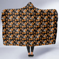 Wests Tigers Hooded Blanket Tropical Hibiscus Floral Seamless Rugby Mascot