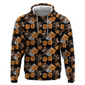 Wests Tigers Hoodie Tropical Hibiscus Floral Seamless Rugby Mascot