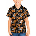 Wests Tigers Kid Hawaiian Shirt Tropical Hibiscus Floral Seamless Rugby Mascot