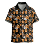 Wests Tigers Kid Hawaiian Shirt Tropical Hibiscus Floral Seamless Rugby Mascot