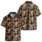Wests Tigers Kid Hawaiian Shirt Tropical Hibiscus Floral Seamless Rugby Mascot