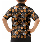 Wests Tigers Kid Hawaiian Shirt Tropical Hibiscus Floral Seamless Rugby Mascot