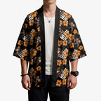 Wests Tigers Kimono Tropical Hibiscus Floral Seamless Rugby Mascot