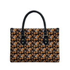 Wests Tigers Leather Bag Tropical Hibiscus Floral Seamless Rugby Mascot