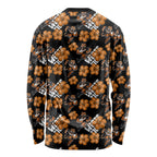 Wests Tigers Long Sleeve Shirt Tropical Hibiscus Floral Seamless Rugby Mascot
