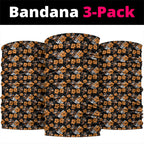 Wests Tigers Neck Gaiter Tropical Hibiscus Floral Seamless Rugby Mascot