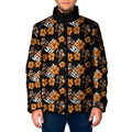 Wests Tigers Padded Jacket Tropical Hibiscus Floral Seamless Rugby Mascot