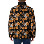 Wests Tigers Padded Jacket Tropical Hibiscus Floral Seamless Rugby Mascot