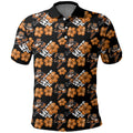 Wests Tigers Polo Shirt Tropical Hibiscus Floral Seamless Rugby Mascot
