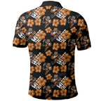 Wests Tigers Polo Shirt Tropical Hibiscus Floral Seamless Rugby Mascot