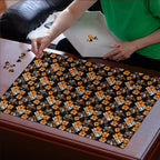 Wests Tigers Puzzle Tropical Hibiscus Floral Seamless Rugby Mascot