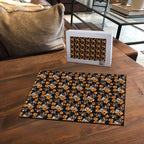 Wests Tigers Puzzle Tropical Hibiscus Floral Seamless Rugby Mascot