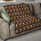 Wests Tigers Quilt Tropical Hibiscus Floral Seamless Rugby Mascot