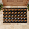 Wests Tigers Rubber Doormat Tropical Hibiscus Floral Seamless Rugby Mascot