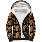 Wests Tigers Sherpa Hoodie Tropical Hibiscus Floral Seamless Rugby Mascot