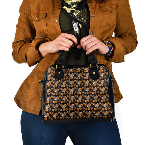 Wests Tigers Shoulder Handbag Tropical Hibiscus Floral Seamless Rugby Mascot
