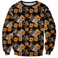 Wests Tigers Sweatshirt Tropical Hibiscus Floral Seamless Rugby Mascot