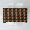 Wests Tigers Tablecloth Tropical Hibiscus Floral Seamless Rugby Mascot