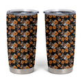 Wests Tigers Tumbler Cup Tropical Hibiscus Floral Seamless Rugby Mascot