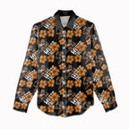 Wests Tigers Women Casual Shirt Tropical Hibiscus Floral Seamless Rugby Mascot
