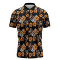 Wests Tigers Zipper Polo Shirt Tropical Hibiscus Floral Seamless Rugby Mascot
