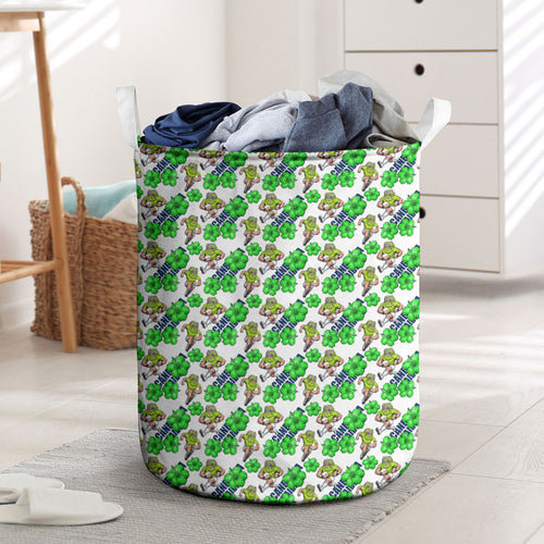 Canberra Raiders Laundry Basket Tropical Hibiscus Floral Seamless Rugby Mascot