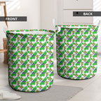 Canberra Raiders Laundry Basket Tropical Hibiscus Floral Seamless Rugby Mascot