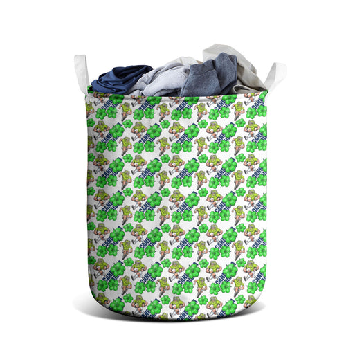 Canberra Raiders Laundry Basket Tropical Hibiscus Floral Seamless Rugby Mascot