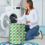Canberra Raiders Laundry Basket Tropical Hibiscus Floral Seamless Rugby Mascot