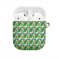 Canberra Raiders AirPods Case Tropical Hibiscus Floral Seamless Rugby Mascot