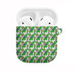 Canberra Raiders AirPods Case Tropical Hibiscus Floral Seamless Rugby Mascot