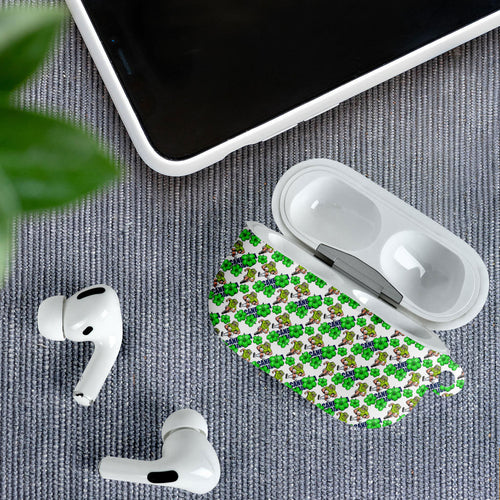 Canberra Raiders AirPods Case Tropical Hibiscus Floral Seamless Rugby Mascot