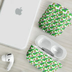 Canberra Raiders AirPods Case Tropical Hibiscus Floral Seamless Rugby Mascot