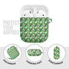 Canberra Raiders AirPods Case Tropical Hibiscus Floral Seamless Rugby Mascot